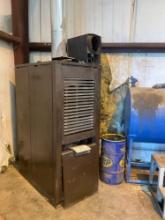 KUTRIEB ADVANCED 250 WASTE OIL HEATER WITH 250 GALLON HOLDING BARREL (WORKS AS IT SHOULD)