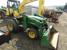 John Deere 4100 4wd Compact Tractor w/ 410 Loader, Runs Good, Hydro Is Very