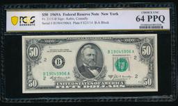 1969A $50 New York FRN PCGS 64PPQ
