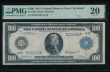 1914 $100 Cleveland FRN PMG 20