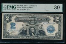 1899 $2 Mini Porthole Silver Certificate PCGS 30