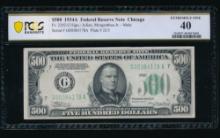 1934A $500 Chicago FRN PCGS 40