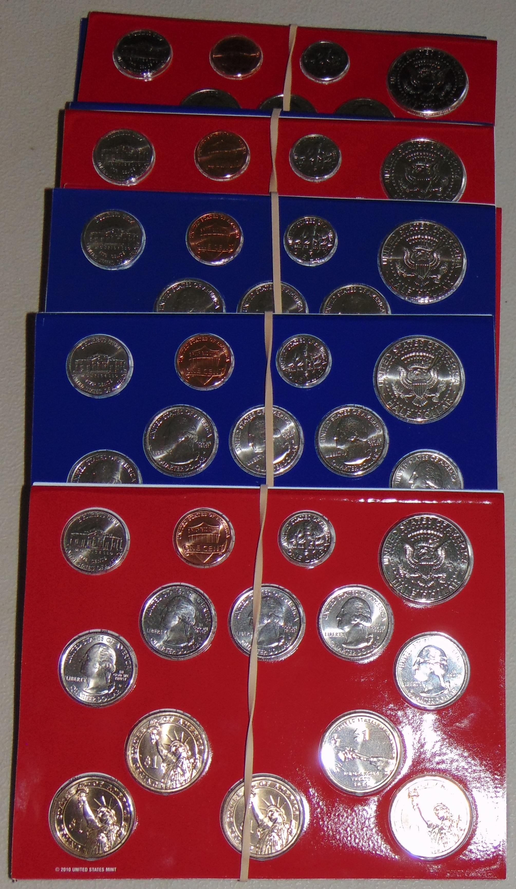 5 2011 U.S. Mint UNC. Sets P, D.