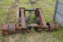 Push axle with rims & tires, off of International
