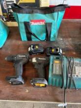 Makita (Remanufactured) 18v Drill, Impact, Charger & Battery