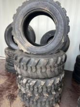 New Set of 4 Forerunner Skid Steer Tires 10x 16.5