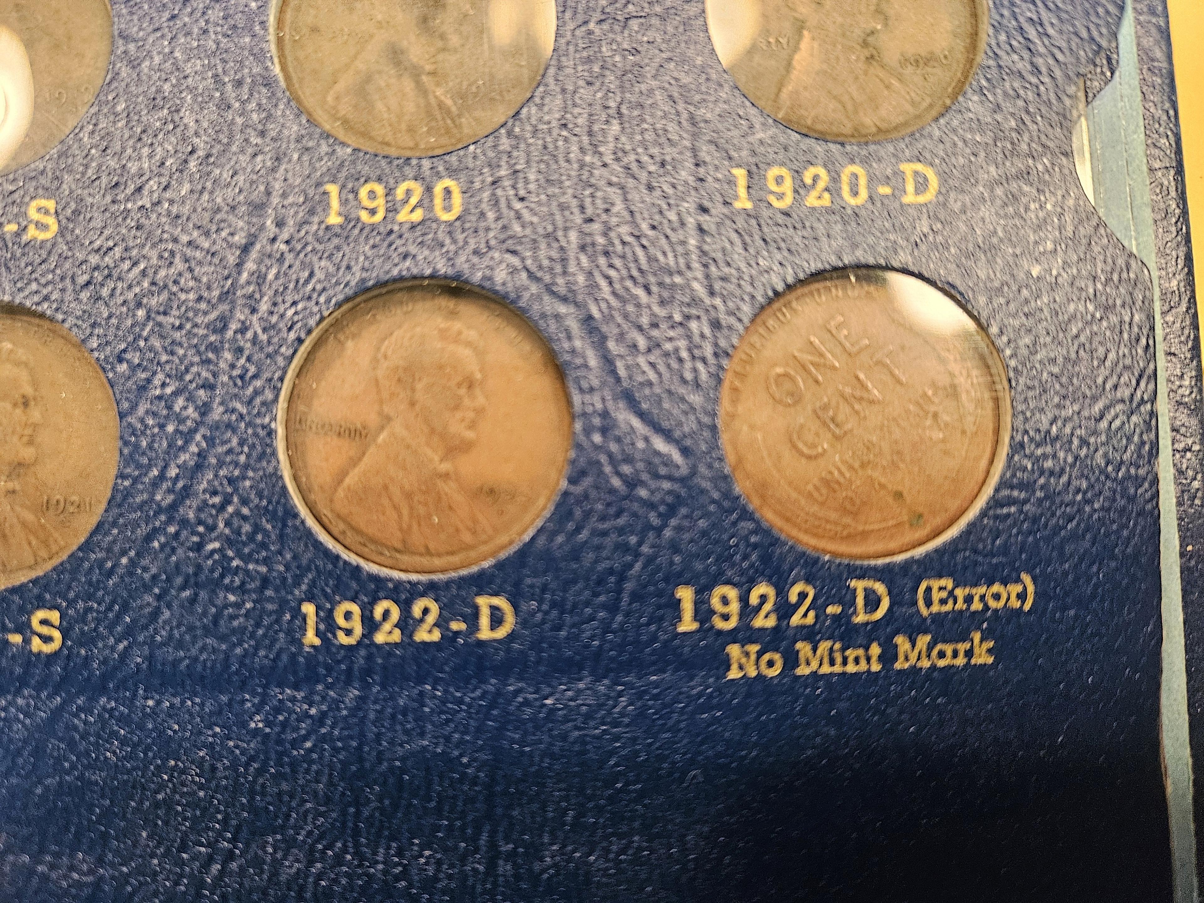 Mostly complete 1909 - 1940 Lincoln Wheat cent collection