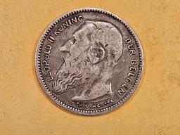 1907 Belgium 50 cents in Very Fine
