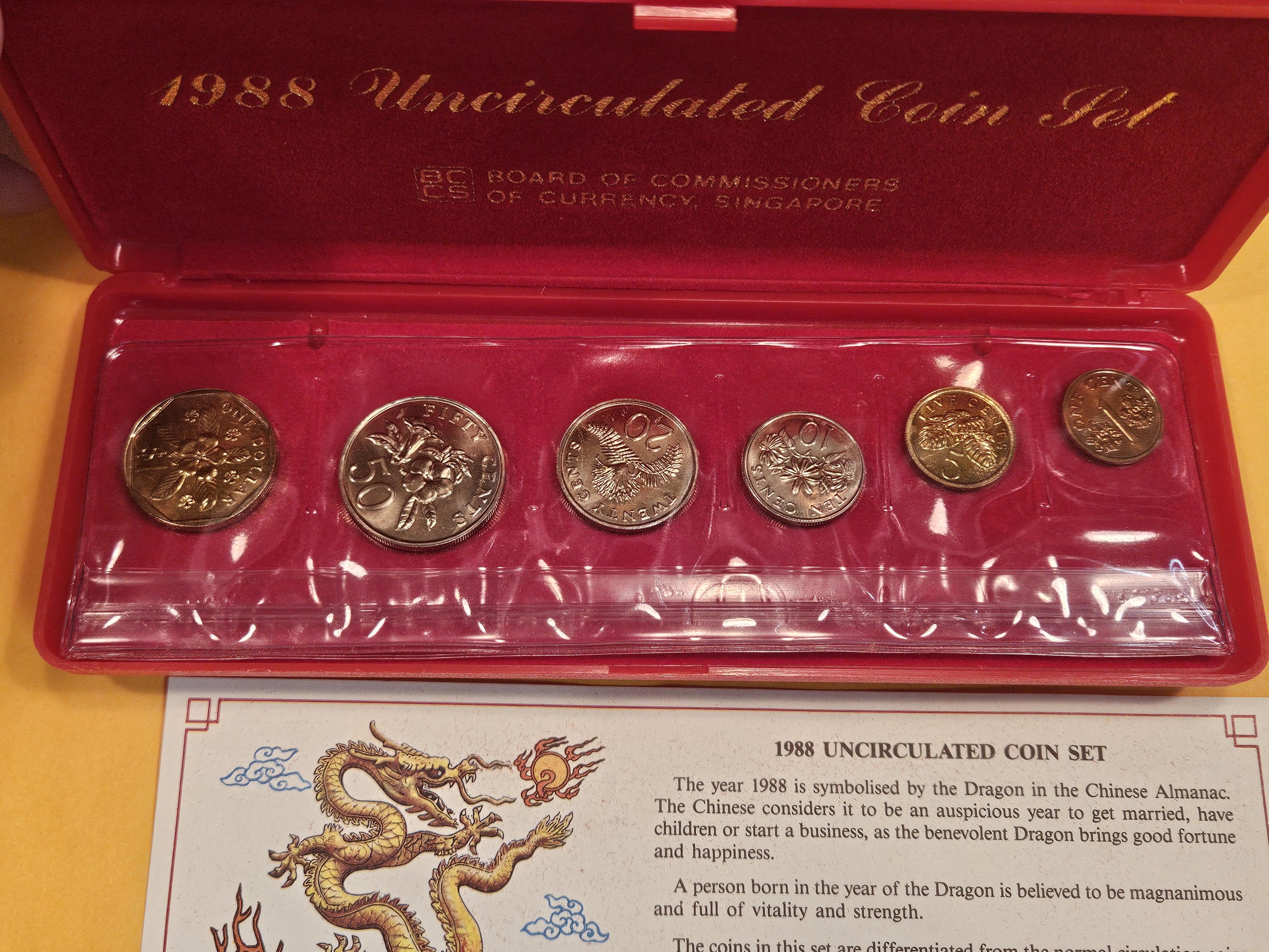 1988 Brilliant Uncirculated Singapore Coin Set
