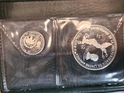 1971 El Salvador 2-coin Proof Deep Cameo Coin set