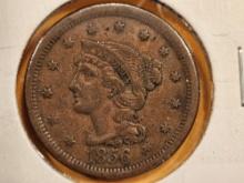 1856 Braided Hair Large Cent