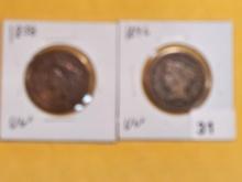 1838 and 1846 Large Cents