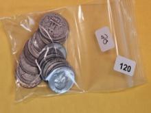 Twenty mixed silver Washington Quarters