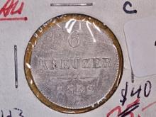 Bright AU-BU 1849-C Austria silver 6 kreuzer