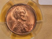 GEM! PCGS 1948-S Wheat Cent in Mint State 66 RED