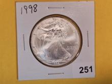 GEM Brilliant Uncirculated 1998 American Silver Eagle