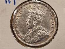 ** KEY DATE ** 1919 Newfoundland silver 25 cents