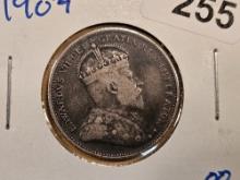 1907 Canada silver 25 cents