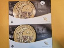 Two 2015 Mohawk Ironworkers Dollar Coin & Currency Sets