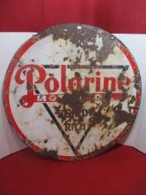 Polarine Motor Oil original 30" Porcelain 2-Sided Advertising Sign