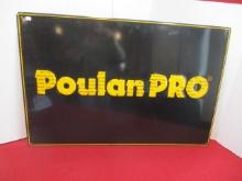 Poulan Pro Embossed Metal Dealer Advertising Sign