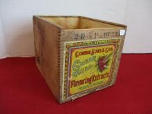 Corbin Sons & Co. Flouring Extract Dovetailed Advertising Box