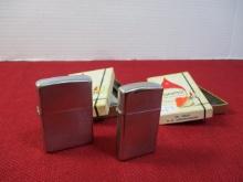 Zippo Vintage Lighters Pair with Boxes