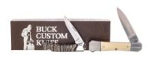 Custom Mel Pardue/Buck Folding Knife Lot 2Pcs