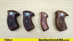 CHARTER ARMS BULL DOG GRIPS. Very Good. Lot of 4 Sets of Charter Arms BULL DOG Factory Wood Grips. .
