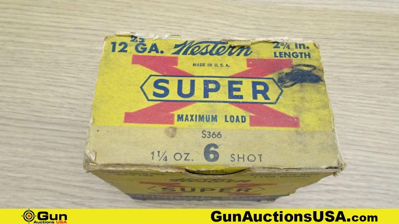 Western 12 Ga. COLLECTOR'S Ammo. 200 Total Rds.; Vintage 12 Ga 2.75" Ammo, Assorted.. (70820)