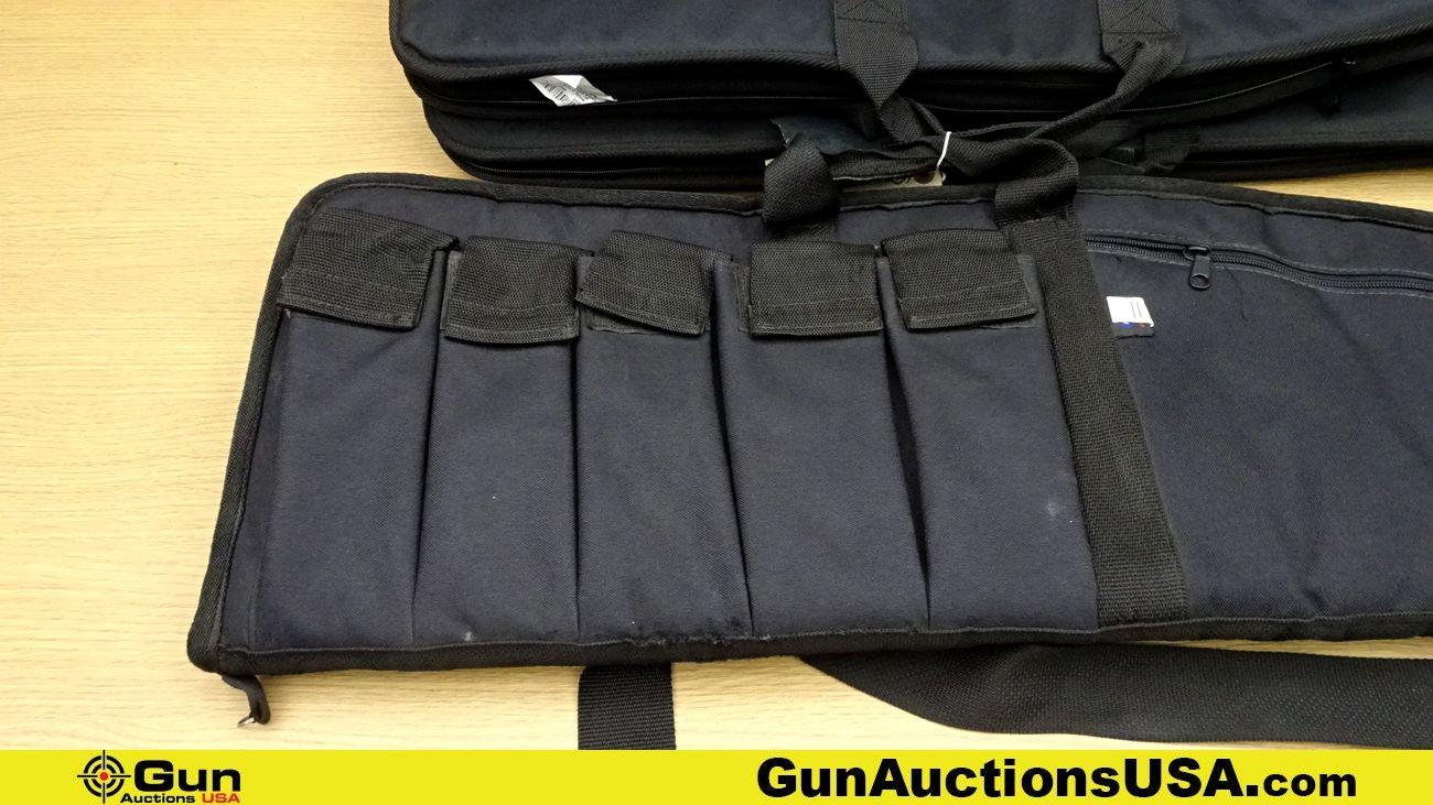 UTG, Pitt Bull, Etc. Soft Gun Cases . Very Good . Lot of 3 Assorted Padded Black Soft Long Gun Cases