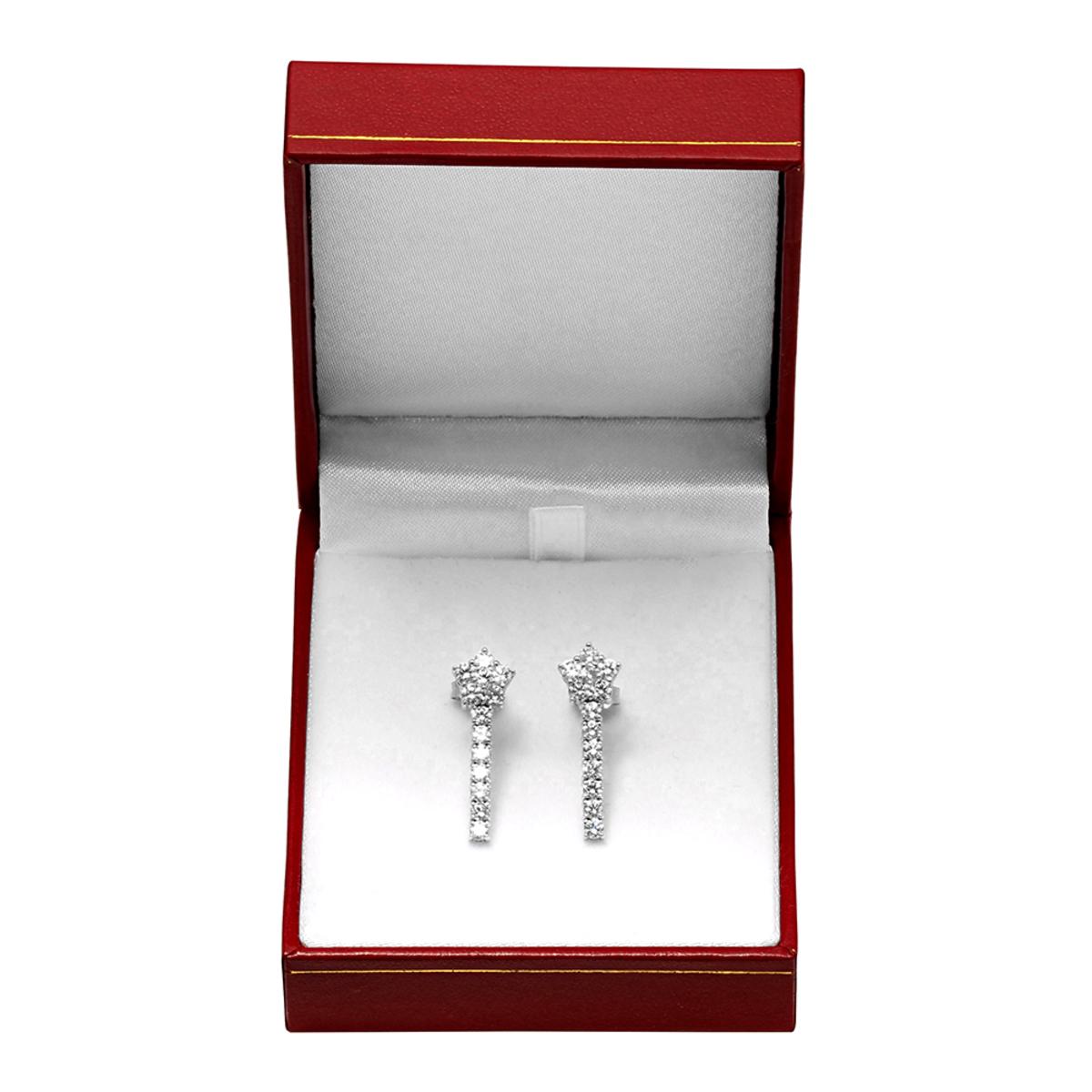 14k White Gold 1.89ct Diamond Earrings