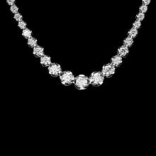 18K White Gold and 10.18ct Diamond Necklace