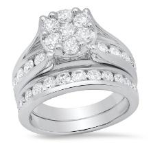 14K White Gold Setting with 2.31ct Diamond Two Ring Set