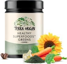 TERRA ORIGIN Superfoods Greens Immune Defense & Digestive Support, Coffee Flavor, Retail $25