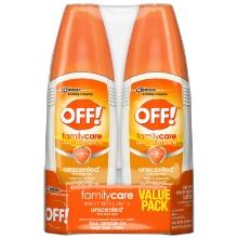 OFF! FamilyCare Mosquito Repellent IV, Unscented, 6 Oz, 2 Ct