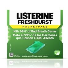 Listerine Freshburst Pocketpaks Breath Strips, 24-Strip Pack