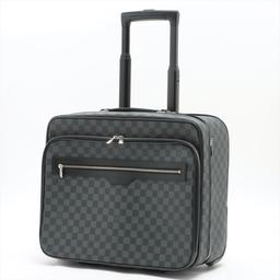 Louis Vuitton Damier Graphite Canvas Leather Pilot Case Travel Bag