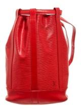 Louis Vuitton Red Epi Leather Randonnee PM Backpack