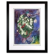 Bouquet with Flying Lover by Chagall (1887-1985)