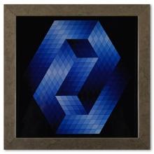 Gestalt - Bleu de la serie Hommage A LHexagone by Vasarely (1908-1997)