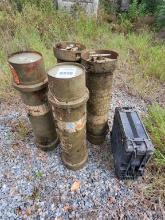 (4) Militart Explosive Canisters, 1 Pelican Tote