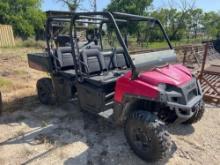 2010 Polaris Ranger Crew with 1/4 Windshield and Radio 454 Hours 3158 Miles *Seat Damaged VIN 53042