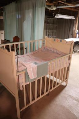 Vintage Wooden Baby Crib