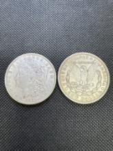 2x 1921 Morgan Silver Dollars 90% Silver Coin
