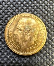 1945 Gold DOS Pesos 2.11 grams