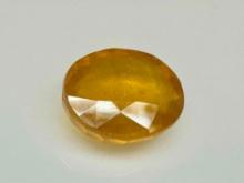 10.5ct Oval Cut Yellow Sapphire Gemstone