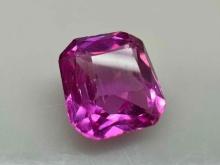 Radiant Cut Pink Sapphire Gemstone Sparkling Beauty 7ct