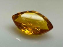5.7ct Marquise Cut Orange Sapphire Gemstone so many facets