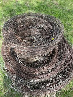 large rolls barbed wire. sells together.